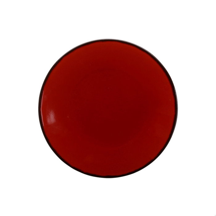 AVET Plato de Postre de Stoneware 20.5 cm, Colección Reactive Red, 6 Unidades AVET Plato de Postre de Stoneware 20.5 cm, Colección Reactive Red, 6 Unidades